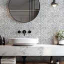 Ver imagem 4 de Papel de Parede Lavavel para Banheiro Cozinha Revestimento Granito Cinza Tacolado 0,58 X 1,00m