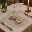 Ver imagem 2 de Kit 24 Pratos Rasos de Vidro Cristal 28cm Transparente Pearl Wolff Restaurante Buffet Redondos