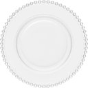 Ver imagem 1 de Kit 24 Pratos Rasos de Vidro Cristal 28cm Transparente Pearl Wolff Restaurante Buffet Redondos