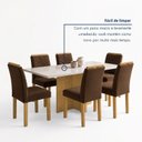 Ver mais imagens de Conjunto de Mesa de Jantar 6 Lugares com Tampo de Vidro e MDF Carol Cinamomo