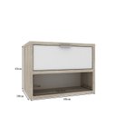 Ver imagem 3 de Mesa de Cabeceira 1 Gaveta 45cm x 60cm Branco