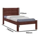Ver imagem 3 de Cama Solteiro Prisma Solt 94,5cm x 196cm Marrom/Capuccino