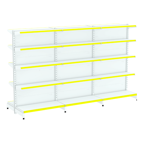 KIT GÔNDOLA CENTRO 1 INICIAL+ 2 CONTINUAÇÕES - PORTA ETIQUETA AMARELO