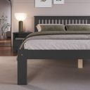 Ver imagem 5 de Cama de Casal Júlia de Madeira Maciça com Lastro Cinza/Charcoal