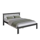 Ver imagem 2 de Cama de Casal Júlia de Madeira Maciça com Lastro Cinza/Charcoal