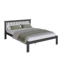 Ver imagem 2 de Cama de Casal Júlia de Madeira Maciça com Lastro Cinza/Charcoal