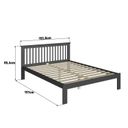 Ver imagem 3 de Cama de Casal Júlia de Madeira Maciça com Lastro Cinza/Charcoal