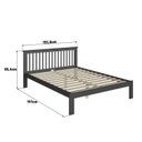 Ver imagem 3 de Cama de Casal Júlia de Madeira Maciça com Lastro Cinza/Charcoal