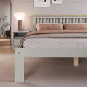 Ver imagem 5 de Cama de Casal Júlia de Madeira Maciça com Lastro Verde/Frost/Oak