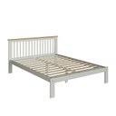 Ver imagem 4 de Cama de Casal Júlia de Madeira Maciça com Lastro Verde/Frost/Oak
