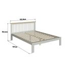 Ver imagem 3 de Cama de Casal Júlia de Madeira Maciça com Lastro Verde/Frost/Oak