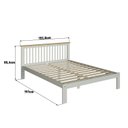 Ver imagem 3 de Cama de Casal Júlia de Madeira Maciça com Lastro Verde/Frost/Oak