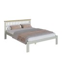 Ver imagem 2 de Cama de Casal Júlia de Madeira Maciça com Lastro Verde/Frost/Oak