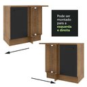 Ver imagem 2 de Balcão de Canto Madesa Agata com 1 Porta Rustico Preto