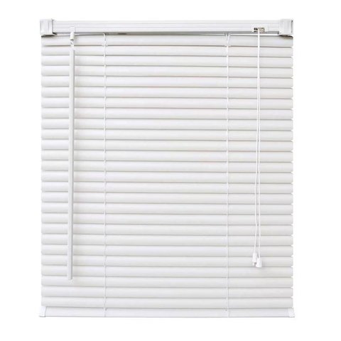 Persiana Horizontal Pvc 25mm Branca 100 (L) X 220 (A) Cortina Completa c/ Kit Instalação 1,00 x 2,20