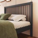 Ver imagem 5 de Cama de Casal Lucy de Madeira Maciça com Lastro Cinza/Charcoal