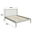 Ver imagem 3 de Cama de Casal Lucy de Madeira Maciça com Lastro Verde/Frost