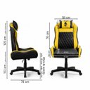 Ver imagem 3 de Cadeira Gamer Speed Ergonômica Reclinável Giratória Escritório Home Office Preto e Amarelo