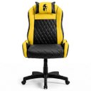 Ver imagem 2 de Cadeira Gamer Speed Ergonômica Reclinável Giratória Escritório Home Office Preto e Amarelo
