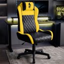 Ver imagem 1 de Cadeira Gamer Speed Ergonômica Reclinável Giratória Escritório Home Office Preto e Amarelo