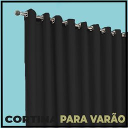 cortina para apartamento varao Turin 2,80 x 2,40 preto - 4