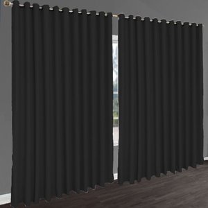 cortina para apartamento varao Turin 2,80 x 2,40 preto