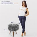 Ver imagem 2 de Kit com 2 Puff Turim Pés Palito Pelo Cinza - Salaone
