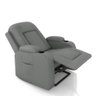 Poltrona do Papai Reclinável Sala de Cinema Crihs Elétrica Lift Elevação Pu Cinza G23 - Gran - 4
