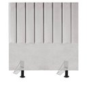 Ver imagem 2 de Cabeceira Estofada Cama Solteiro 90cm Luna Suede e Frame Cinza Claro