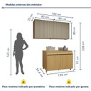 Ver imagem 3 de Lavanderia Modulada 3 Peças 6 Portas 2 Gaveta Simone Mendes