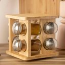 Ver imagem 6 de Jogo de Porta Condimentos Giratório Bambus 9 Peças - Home Style