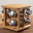 Ver imagem 5 de Jogo de Porta Condimentos Giratório Bambus 9 Peças - Home Style