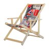 Cadeira Espreguiçadeira Dobrável Madeira Maciça Natural - 1
