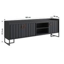 Ver imagem 3 de Rack Ripado Moderno para TV até 65 Polegadas 180cm Trendy