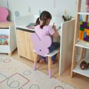 Ver imagem 3 de Escrivaninha Infantil Bancada Organizadora P - Borboletinha Kit Livro Educativo em Madeira - Lilás