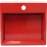 Pia Cuba Sobrepor para Banheiro de Mármore Sintético Vermelho Platinum 40,5 X 37,5 Quanta Compositos - 1