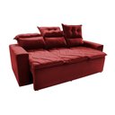Ver imagem 7 de Sofá 3 Lugares Retrátil e Reclinável 2,00m Cama Inbox Smal com Bordado Pantográfico Suede