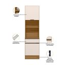 Ver imagem 5 de Paneleiro Duplo para Cozinha 4 Portas 1 Gaveta Etna Bege/Carvalho/Off White