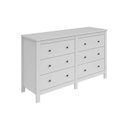 Ver imagem 1 de Cômoda de Quarto Horizontal Maggiore C/ 6 Gavetas Branco - Lopas