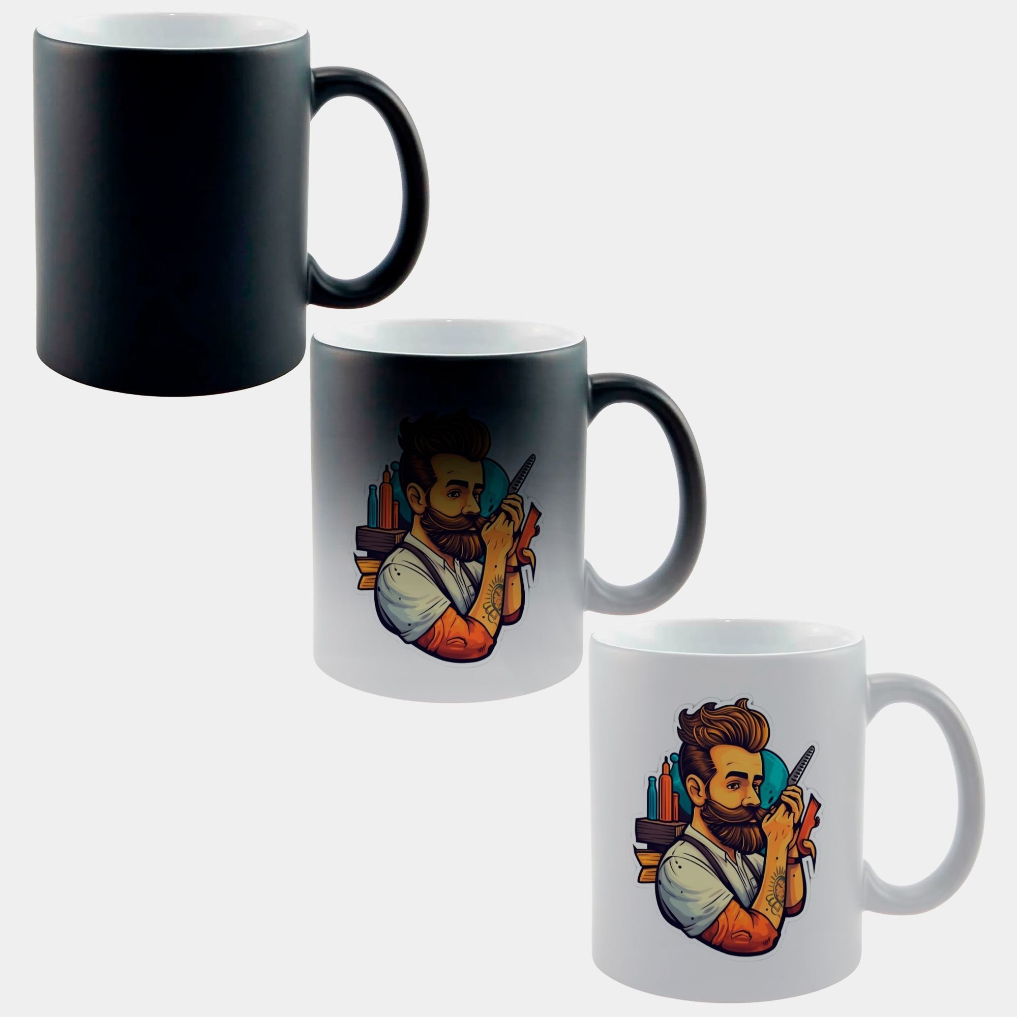 Caneca Mágica Fosca 325ml Y1 Barber Arte 1 - 1