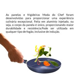 Frigideira Antiaderente 24cm Azul Graniflon Moda do Chef - 3