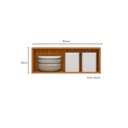 Ver imagem 4 de Armário Aéreo 80cm 1 Porta Basculante Ravena Bege/Freijo/Off Acetinado