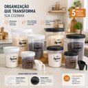 Ver imagem 7 de Conjunto de Potes para Mantimentos Nitron Plastico PP com Medidor 5 Pecas Organizador Cozinha