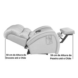 Cadeira Poltrona Reclinável Imperial Motorizada Corano Gravidade Zero Gelo 308 Império - 4