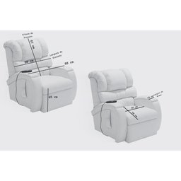 Cadeira Poltrona Reclinável Imperial Motorizada Corano Gravidade Zero Gelo 308 Império - 5