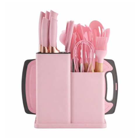 Conjunto de Utensilios de 19pc Rosa