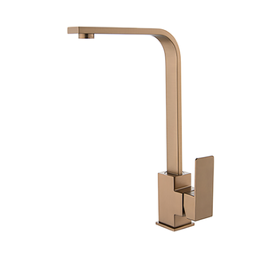 Torneira Misturador Monocomando Rose Fosco Quadrado para Cozinha ou Banheiro Bica Giratória