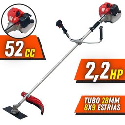 Roçadeira Anmax Cg520p-tb À Gasolina 52cc 2,2hp + 6 Facas + Escova + Óleo Stihl 2 Tempos - 2