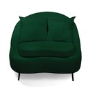 Ver imagem 6 de Poltrona Decorativa Orgânica Pé Ferro Pto Zaya Bouclê Verde C05 - D'Rossi