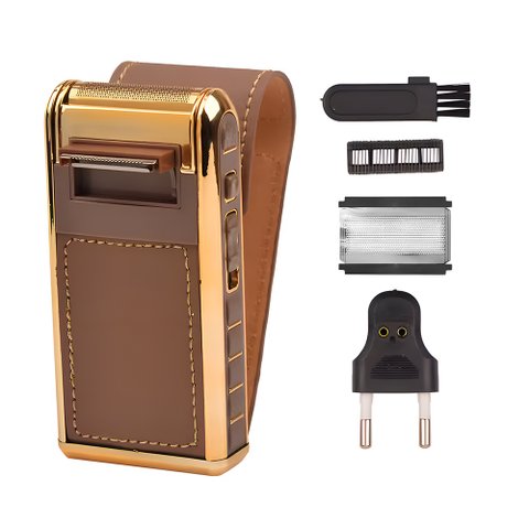 Barbeador Kemei Rscw-5500 Dourado Recarregável Bivolt